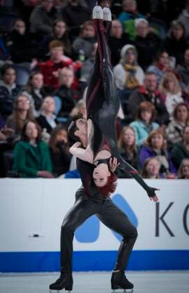 Eugenia Lopareva and Geoffrey Brissaud of France skate during the ice dance free skating program at the ISU Figure skating, Eiskunstlauf Skate Canada competition on October 27, 2024 in Halifax, Canada. They finished third. Noxthirdxpartyxsales  (271369706)