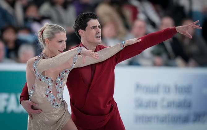 Piper Gilles and Paul Poirier of Canada skate during the ice dance free skating program at the ISU Figure skating, Eiskunstlauf Skate Canada competition on October 27, 2024 in Halifax, Canada. They won the competition. Noxthirdxpartyxsales  (271369761)
