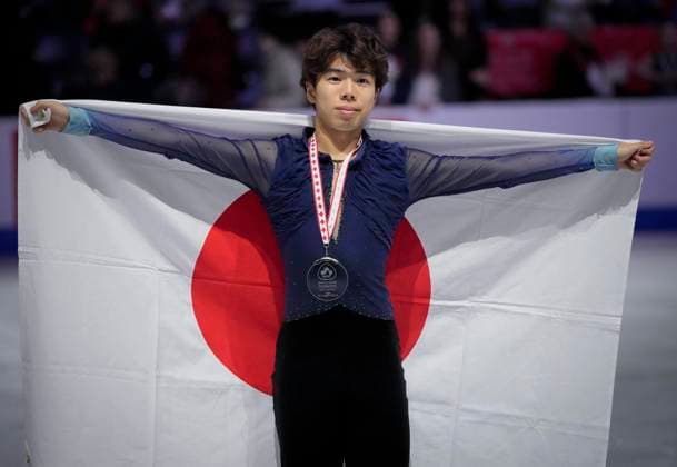 Shun Sato of Japan pose at the ISU Figure skating, Eiskunstlauf Skate Canada competition on October 27, 2024 in Halifax, Canada. Sato finished second. Noxthirdxpartyxsales  (271370224)
