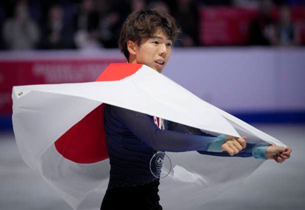Shun Sato of Japan pose at the ISU Figure skating, Eiskunstlauf Skate Canada competition on October 27, 2024 in Halifax, Canada. Sato finished second. Noxthirdxpartyxsales  (271370238)