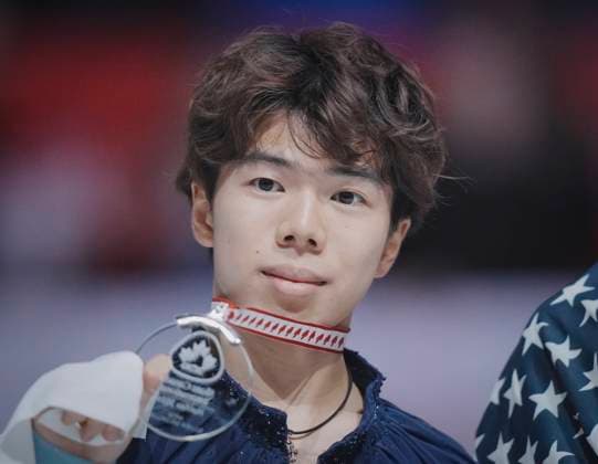 Shun Sato of Japan pose at the ISU Figure skating, Eiskunstlauf Skate Canada competition on October 27, 2024 in Halifax, Canada. Sato finished second. Noxthirdxpartyxsales  (271370430)