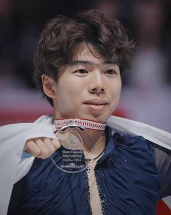 Shun Sato of Japan pose at the ISU Figure skating, Eiskunstlauf Skate Canada competition on October 27, 2024 in Halifax, Canada. Sato finished second. Noxthirdxpartyxsales  (271370432)