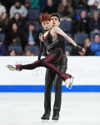 October 27, 2024, Halifax, Ns, Canada: Ice dancers Geoffrey Brissaud and Evgeniia Lopareva of France compete in the free dance event at the Skate Canada International Figure skating, Eiskunstlauf competition in Halifax on Sunday, October 27, 2024. Geoffrey Brissaud, Evgeniia Lopareva  - ZUMAc35_ 20241027_zaf_c35_103 Copyright: xDarrenxCalabresex