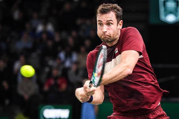 October 27, 2024, Paris, France, France: Quentin HALYS of France during the second qualifying day of the Rolex Paris Masters 1000 tennis tournament at Accor Arena on October 27, 2024 in Paris, France. Paris France - ZUMAm308 20241027_zsp_m308_098 Copyright: xMatthieuxMirvillex