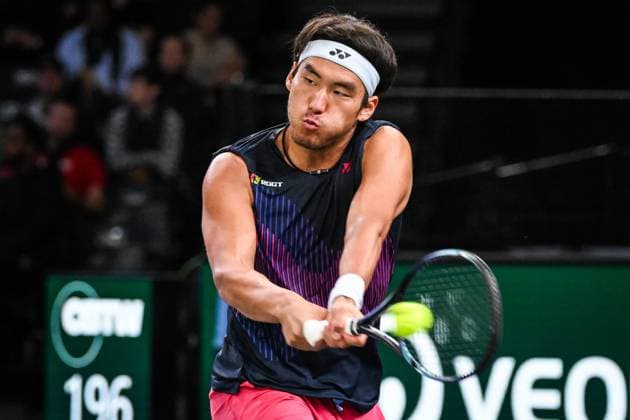 October 27, 2024, Paris, France, France: Yunchaokete BU of China during the second qualifying day of the Rolex Paris Masters 1000 tennis tournament at Accor Arena on October 27, 2024 in Paris, France. Paris France - ZUMAm308 20241027_zsp_m308_102 Copyright: xMatthieuxMirvillex