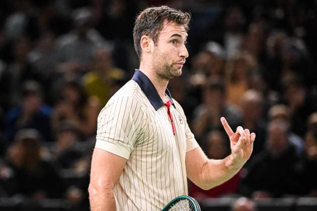 October 27, 2024, Paris, France, France: Quentin HALYS of France during the second qualifying day of the Rolex Paris Masters 1000 tennis tournament at Accor Arena on October 27, 2024 in Paris, France. Paris France - ZUMAm308 20241027_zsp_m308_103 Copyright: xMatthieuxMirvillex