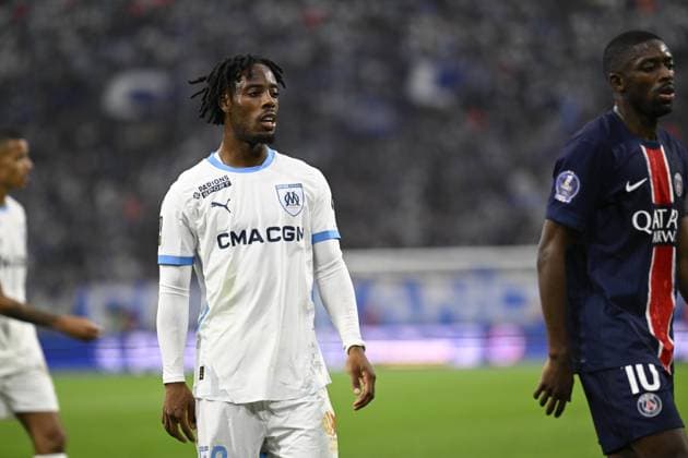 L Olympique de Marseille reçoit le Paris Saint Germain en clôture de la neuvième journée de Ligue 1 McDonald s. Elye Wahi (OM) FOOTBALL : Olympique de Marseille VS Paris Saint Germain - Ligue 1 McDonald s - 27 10 2024 WilliamCannarella Panoramic 