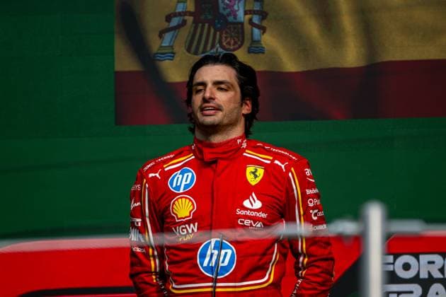 MEXICO CITY, MEXICO: Carlos Sainz, racing for the Ferrari team during the 2024 Formula 1 Mexico City Grand Prix at the Autodromo Hermanos Rodriguez in Mexico City, Mexico