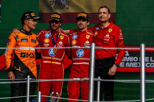 MEXICO CITY, MEXICO: Carlos Sainz, racing for the Ferrari team during the 2024 Formula 1 Mexico City Grand Prix at the Autodromo Hermanos Rodriguez in Mexico City, Mexico
