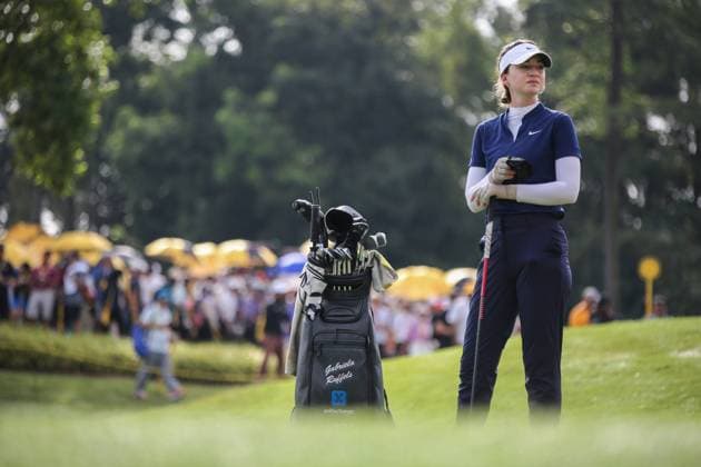 October 27, 2024, Kuala Lumpur, Malaysia: An Na-rin of South Korea seen at the 2nd tee during the final round of Maybank Championship 2024 on Kuala Lumpur Golf & Country Club golf course. Kuala Lumpur Malaysia - ZUMAs197 20241027_aaa_s197_331 Copyright: xFarisxHadziqx