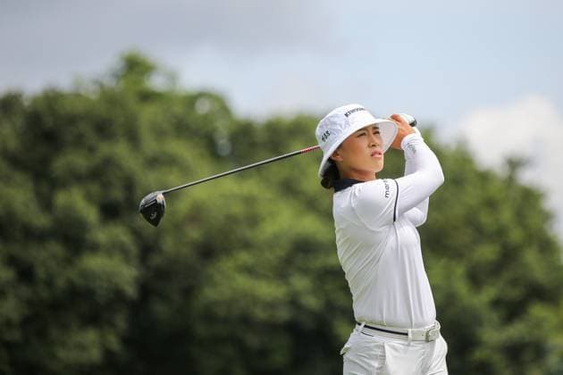 October 27, 2024, Kuala Lumpur, Malaysia: Amy Yang of South Korea plays her shot from the 13th tee during the final round of Maybank Championship 2024 on Kuala Lumpur Golf & Country Club golf course. Kuala Lumpur Malaysia - ZUMAs197 20241027_aaa_s197_351 Copyright: xFarisxHadziqx