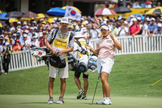 Maybank championship 2024 final round in Kuala Lumpur - 27 Oct 2024 Haeran Ryu of South Korea seen at hole 18th during the final round of Maybank Championship 2024 on Kuala Lumpur Golf & Country Club golf course. Kuala Lumpur Malaysia Copyright: xFarisxHadziqx xSOPAxImagesx Farishdzq_MYFD_141