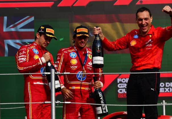 October 27, 2024, Mexico City, Mexico City, Mexico: The Spanish CARLOS SAINZ became the fastest driver this Sunday at the FORMULA 1 Grand Prix of Mexico City 2024 , followed by the British LANDO NORRIS of the McLaren team, second place and CHARLES LECRERC, of Ã¢â‚¬¹Ã¢â‚¬¹the Ferrari team in third place. Mexico City Mexico - ZUMAn296 0775840913st Copyright: xJorgexNunezx