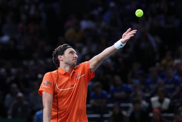 ROLEX PARIS MASTERS TENNIS 2024 Thierry Larret Maxppp. Tennis. Rolex Paris Masters. Accorhotels Arena, Paris (75), le 28 Octobre 2024. Tomas MACHAC (CZE) vs Arthur RINDERKNECH (FRA). Paris (75) ACCORHOTELS ARENA ILE DE FRANCE FRANCE  Copyright: xMAXPPPxThierryxLarretx TL_20241028_7011 0776019083st