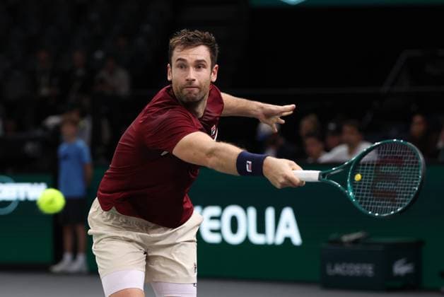 ROLEX PARIS MASTERS TENNIS 2024 Thierry Larret Maxppp. Tennis. Rolex Paris Masters. Accorhotels Arena, Paris (75), le 28 Octobre 2024. Quentin Halys (FRA) vs Francisco CERUNDOLO (ARG) Paris (75) ACCORHOTELS ARENA ILE DE FRANCE FRANCE  Copyright: xMAXPPPxThierryxLarretx TL_20241028_7505 0776059756st