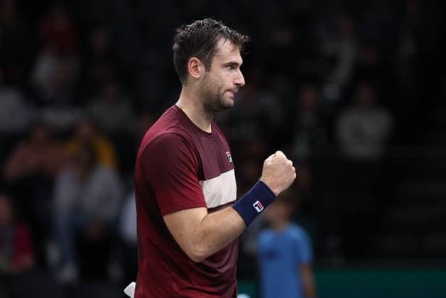 ROLEX PARIS MASTERS TENNIS 2024 Thierry Larret Maxppp. Tennis. Rolex Paris Masters. Accorhotels Arena, Paris (75), le 28 Octobre 2024. Quentin Halys (FRA) vs Francisco CERUNDOLO (ARG) Paris (75) ACCORHOTELS ARENA ILE DE FRANCE FRANCE  Copyright: xMAXPPPxThierryxLarretx TL_20241028_7512 0776059804st