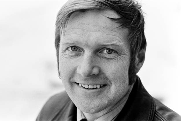 1969 12 Orvar Bergmark, soccer and bandy player, national soccer captain 196670 , gives training advice on the radio program Morronpasset Sweden sp sw x5600x  Copyright: xBo-AjexMellinSVTx ORVAR MOUNTAINS xx