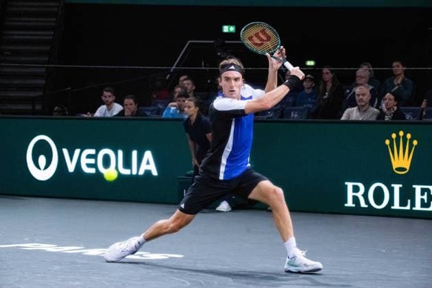 Stéfanos Tsitsipás (GRE) TENNIS : Paris Rolex Master - Paris - 28 10 2024 BaptisteAutissier Panoramic 