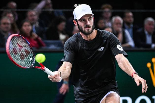 October 28, 2024, Paris, France, France: Tommy PAUL of United States during the first day of the Rolex Paris Masters 1000 tennis tournament at Accor Arena on October 28, 2024 in Paris, France. Paris France - ZUMAm308 20241028_zsp_m308_082 Copyright: xMatthieuxMirvillex