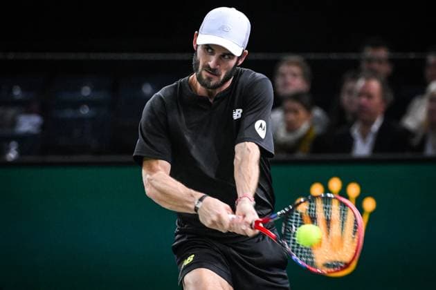 October 28, 2024, Paris, France, France: Tommy PAUL of United States during the first day of the Rolex Paris Masters 1000 tennis tournament at Accor Arena on October 28, 2024 in Paris, France. Paris France - ZUMAm308 20241028_zsp_m308_090 Copyright: xMatthieuxMirvillex