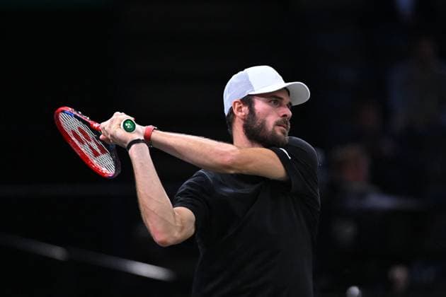 Paris Masters Tommy Paul (USA) during his first round at the 2024 Rolex Paris Masters at the Accor Arena in Paris, France, on October 28, 2024. Photo by Corinne Dubreuil ABACAPRESS.COM Paris France  Copyright: xDubreuilxCorinne ABACAx