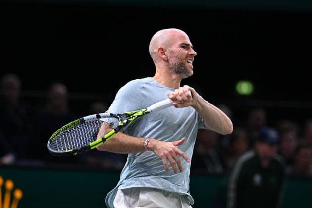 Paris Masters Adrian Mannarino (FRA) during his first round at the 2024 Rolex Paris Masters at the Accor Arena in Paris, France, on October 28, 2024. Photo by Corinne Dubreuil ABACAPRESS.COM Paris France  Copyright: xDubreuilxCorinne ABACAx