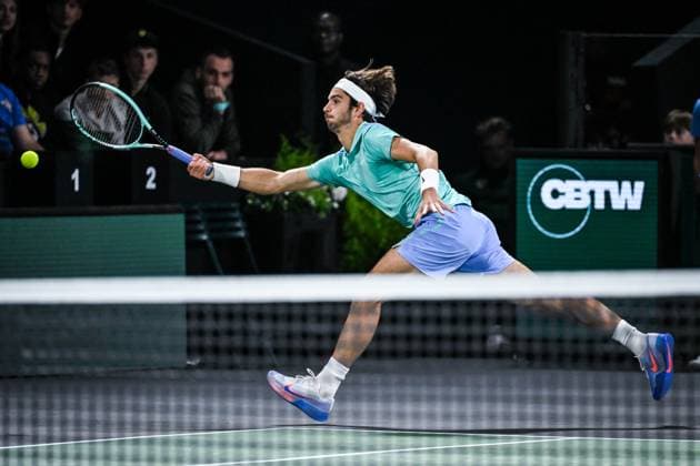 October 29, 2024, Paris, France, France: Lorenzo MUSETTI of Italy during the second day of the Rolex Paris Masters 1000 tennis tournament at Accor Arena on October 29, 2024 in Paris, France. Paris France - ZUMAm308 20241029_zsp_m308_002 Copyright: xMatthieuxMirvillex