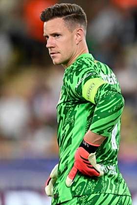 AS Monaco v FC Barcelona, Barca - UEFA Champions League 2024 25 League Phase MD1 Marc-Andre ter Stegen, Goalkeeper of FC Barcelona in action during the UEFA Champions League 2024 25 League Phase MD1 match between AS Monaco and FC Barcelona at Stade Louis II on September 19, 2024 in Monaco, Monaco. Monaco Stade Louis II Monaco Monaco Copyright: xNealxSimpson Sportsphoto APLx 14051131
