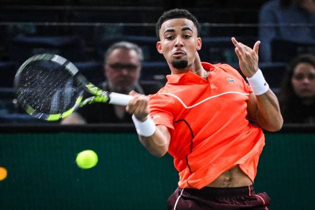 October 29, 2024, Paris, France, France: Arthur FILS of France during the second day of the Rolex Paris Masters 1000 tennis tournament at Accor Arena on October 29, 2024 in Paris, France. Paris France - ZUMAm308 20241029_zsp_m308_012 Copyright: xMatthieuxMirvillex