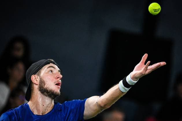 October 29, 2024, Paris, France, France: Jan-Lennard STRUFF of Germany during the second day of the Rolex Paris Masters 1000 tennis tournament at Accor Arena on October 29, 2024 in Paris, France. Paris France - ZUMAm308 20241029_zsp_m308_027 Copyright: xMatthieuxMirvillex