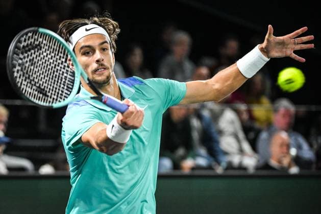 October 29, 2024, Paris, France, France: Lorenzo MUSETTI of Italy during the second day of the Rolex Paris Masters 1000 tennis tournament at Accor Arena on October 29, 2024 in Paris, France. Paris France - ZUMAm308 20241029_zsp_m308_032 Copyright: xMatthieuxMirvillex