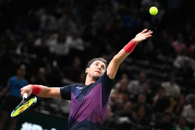 Casper Ruud ( NOR ) during the Rolex Paris Masters at Accor Hotel Arena on October 29, 2024 in Paris, France. (Photo by Federico Pestellini Panoramic ) TENNIS : Rolex Paris Masters - Paris - 29 10 2024 FedericoPestellini Panoramic 