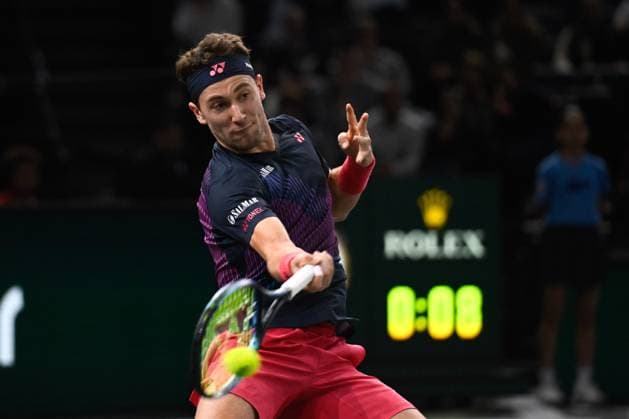 Casper Ruud ( NOR ) during the Rolex Paris Masters at Accor Hotel Arena on October 29, 2024 in Paris, France. (Photo by Federico Pestellini Panoramic ) TENNIS : Rolex Paris Masters - Paris - 29 10 2024 FedericoPestellini Panoramic 