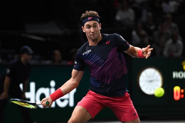 Casper Ruud ( NOR ) during the Rolex Paris Masters at Accor Hotel Arena on October 29, 2024 in Paris, France. (Photo by Federico Pestellini Panoramic ) TENNIS : Rolex Paris Masters - Paris - 29 10 2024 FedericoPestellini Panoramic 