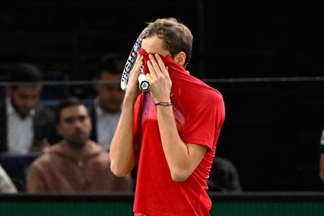 Tennis : Rolex Paris Masters 2024 - Daniil Medvedev - Russie Tennis : Rolex Paris Masters 2024 - Paris - 30 10 2024 ChrysleneCaillaud Panoramic 