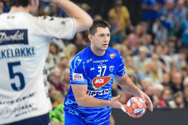 Handball I Men I Season 2024 2025 I EHF European League I Matchday 3 I SG Flensburg Handewitt MOL Tatabanya I 22 10 2024 Damian Przytula 37, MOL Tatabanya KC Copyright: xLobeca JanxKirschnerx