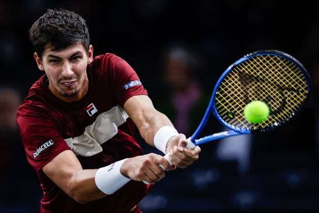 October 30, 2024, Paris, France, France: Alexei POPYRIN of Australia during the third day of the Rolex Paris Masters 1000 tennis tournament at Accor Arena on October 30, 2024 in Paris, France. Paris France - ZUMAm308 20241030_zsp_m308_002 Copyright: xMatthieuxMirvillex