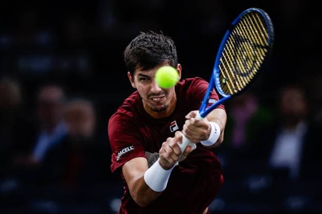 October 30, 2024, Paris, France, France: Alexei POPYRIN of Australia during the third day of the Rolex Paris Masters 1000 tennis tournament at Accor Arena on October 30, 2024 in Paris, France. Paris France - ZUMAm308 20241030_zsp_m308_003 Copyright: xMatthieuxMirvillex