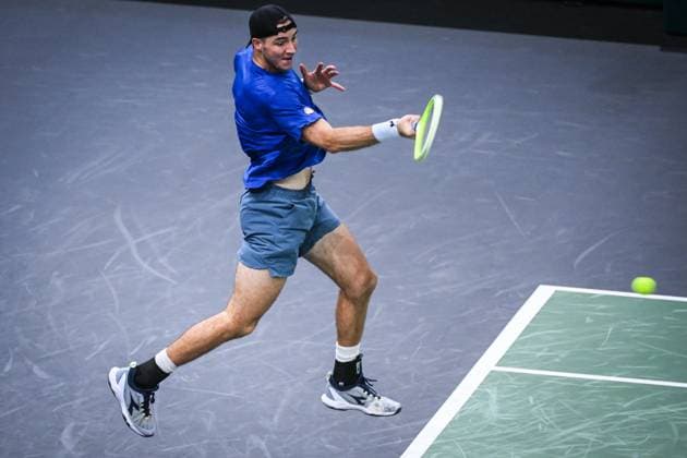 October 30, 2024, Paris, France, France: Jan-Lennard STRUFF of Germany during the third day of the Rolex Paris Masters 1000 tennis tournament at Accor Arena on October 30, 2024 in Paris, France. Paris France - ZUMAm308 20241030_zsp_m308_040 Copyright: xMatthieuxMirvillex