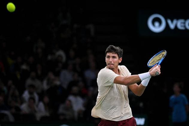 Rolex Paris Masters - Second Round Australian tennis player, Alexei Popyrin, during the second round of the Rolex Paris Masters in Bercy, Paris, France, on October 30, 2024. Photo by Tomas Stevens ABACAPRESS.COM Paris France  Copyright: xStevensxTomas ABACAx