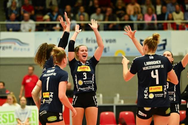 Lara Nagels VfB Suhl Lotto Thueringen, 3 Dresdner SC vs VfB Suhl Lotto Thueringen, 1 Volleyball Bundesliga Women, Season 2024 2025, 30 10 2024 Dresdner SC vs VfB Suhl Lotto Thueringen, 1 Volleyball Bundesliga Women, Season 2024 2025, 30 10 2024 Dresden Copyright: xEibner-Pressefoto PatrickxHoepnex EP_PHR