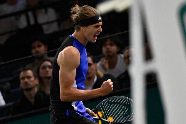 Tennis : Rolex Paris Masters 2024 - Alexander Zverev - Allemagne Tennis : Rolex Paris Masters 2024 - Paris - 30 10 2024 ChrysleneCaillaud Panoramic 