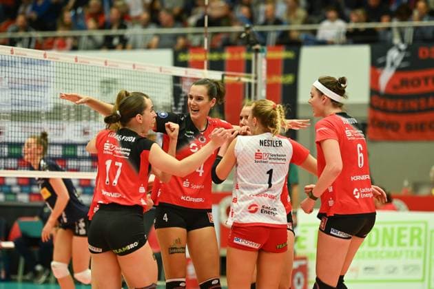 Nathalie Lemmens Dresdner SC, 4 Dresdner SC vs VfB Suhl Lotto Thueringen, 1 Volleyball Bundesliga Women, Season 2024 2025, 30 10 2024 Dresdner SC vs VfB Suhl Lotto Thueringen, 1 Volleyball Bundesliga Women, Season 2024 2025, 30 10 2024 Dresden Copyright: xEibner-Pressefoto PatrickxHoepnex EP_PHR