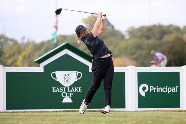 ATLANTA, GA - OCTOBER 30: Southern California Trojans Catherine Park during day two of the 2024 East Lake Cup on October 30, 2024 at East Lake Golf Club in Atlanta, Georgia. (Photo by Michael Wade Icon Sportswire) GOLF: OCT 30 East Lake Cup EDITORIAL USE ONLY Icon24103035