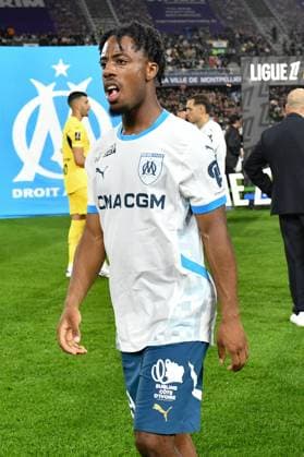 Montpellier Herault SC v Olympique de Marseille - Ligue 1 McDonald s 2024 2025 09 Elye WAHI (om) during the Ligue 1 McDonald s match between Montpellier and Marseille at Stade de la Mosson on October 20, 2024 in Montpellier, France. Montpellier France  Copyright: xIconxSportx 776225432