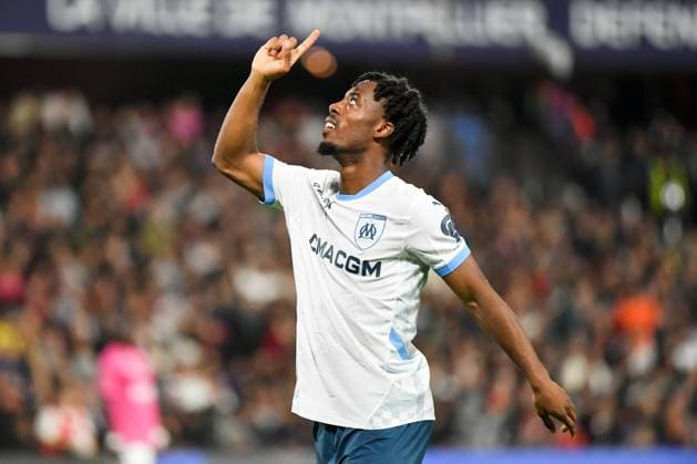 Montpellier Herault SC v Olympique de Marseille - Ligue 1 McDonald s 2024 2025 09 Elye WAHI (om) during the Ligue 1 McDonald s match between Montpellier and Marseille at Stade de la Mosson on October 20, 2024 in Montpellier, France. Montpellier France  Copyright: xIconxSportx 776225432