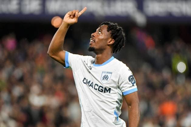 Montpellier Herault SC v Olympique de Marseille - Ligue 1 McDonald s 2024 2025 09 Elye WAHI (om) during the Ligue 1 McDonald s match between Montpellier and Marseille at Stade de la Mosson on October 20, 2024 in Montpellier, France. Montpellier France  Copyright: xIconxSportx 776225432