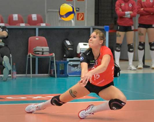 30 10 2024, Dresdens Marta Levinska at the reception, Volleyball, 1 Bundesliga, Dresdner SC VfB Suhl, free of charge for SZ and products of saechsische de, c Dresden