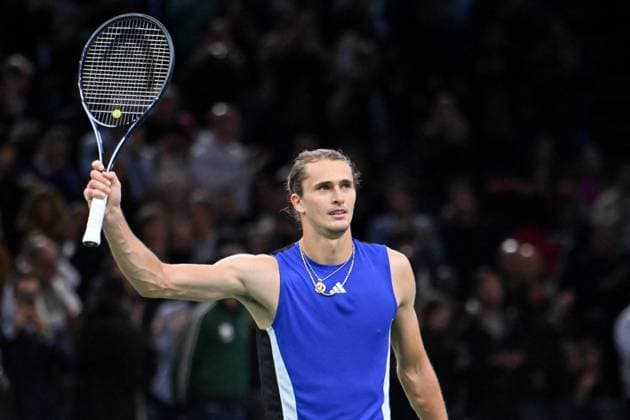 Rolex Paris Masters - 2nd Round German tennis player, Alexander Zverev, during the second round of the Rolex Paris Masters in Bercy, Paris, France, on October 30, 2024. Photo by Tomas Stevens ABACAPRESS.COM Paris France  Copyright: xStevensxTomas ABACAx