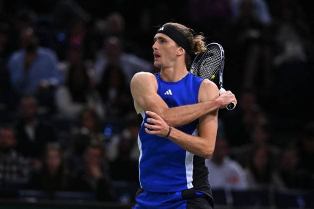 Rolex Paris Masters - 2nd Round Alexander Zverev (GER) during his second round at the 2024 Rolex Paris Masters at the Accor Arena in Paris, France, on October 30, 2024. Photo by Corinne Dubreuil ABACAPRESS.COM Paris France  Copyright: xDubreuilxCorinne ABACAx